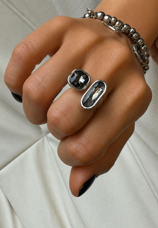 Minimalist Geometric Adjustable Open Ring