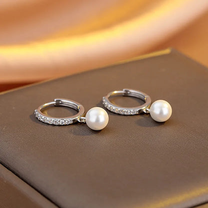 Earrings with Natural Freshwater Pearls in 925 Sterling Silver