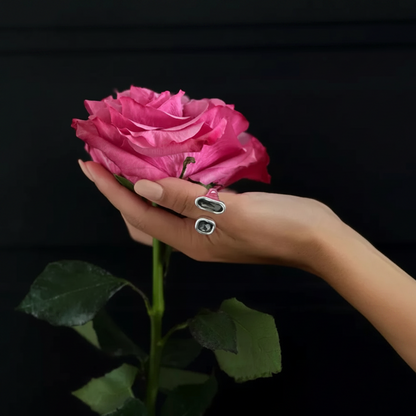 Minimalist Geometric Adjustable Open Ring