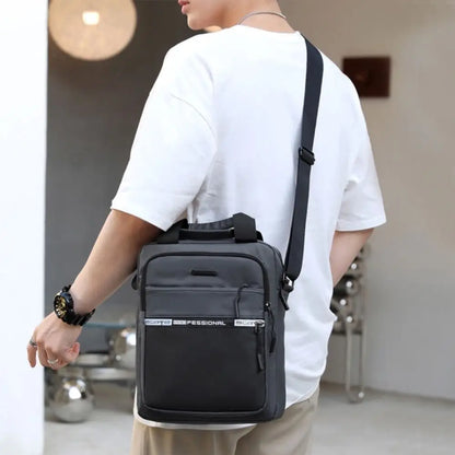 High-capacity, high-quality men's shoulder bag, made of waterproof and multifunctional Oxford fabric