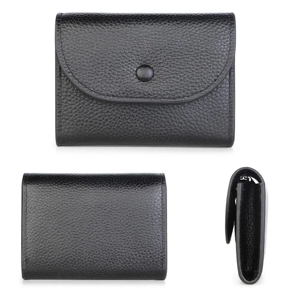 Charming small women's wallet in leather with card slots