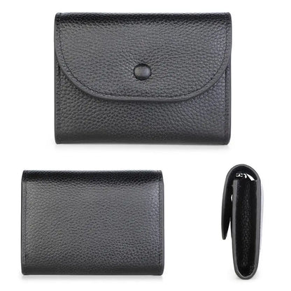 Charming small women's wallet in leather with card slots