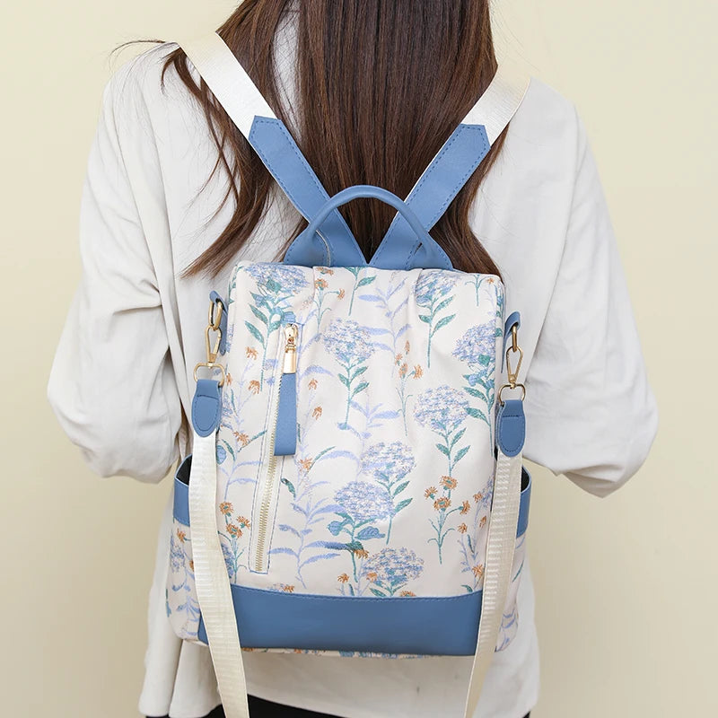 Women's Leather Backpack with Anti-Theft Design – Multifunctional and High-Capacity