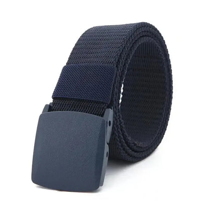 Canvas belt for men and women, tactical style, made of nylon, without metal.