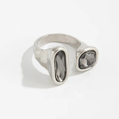 Minimalist Geometric Adjustable Open Ring