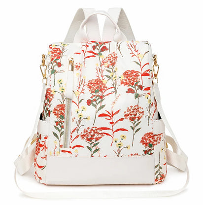 Women's Leather Backpack with Anti-Theft Design – Multifunctional and High-Capacity
