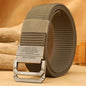 Elegant, casual, tactical men's belt in nylon fabric, military style, to wear with jeans