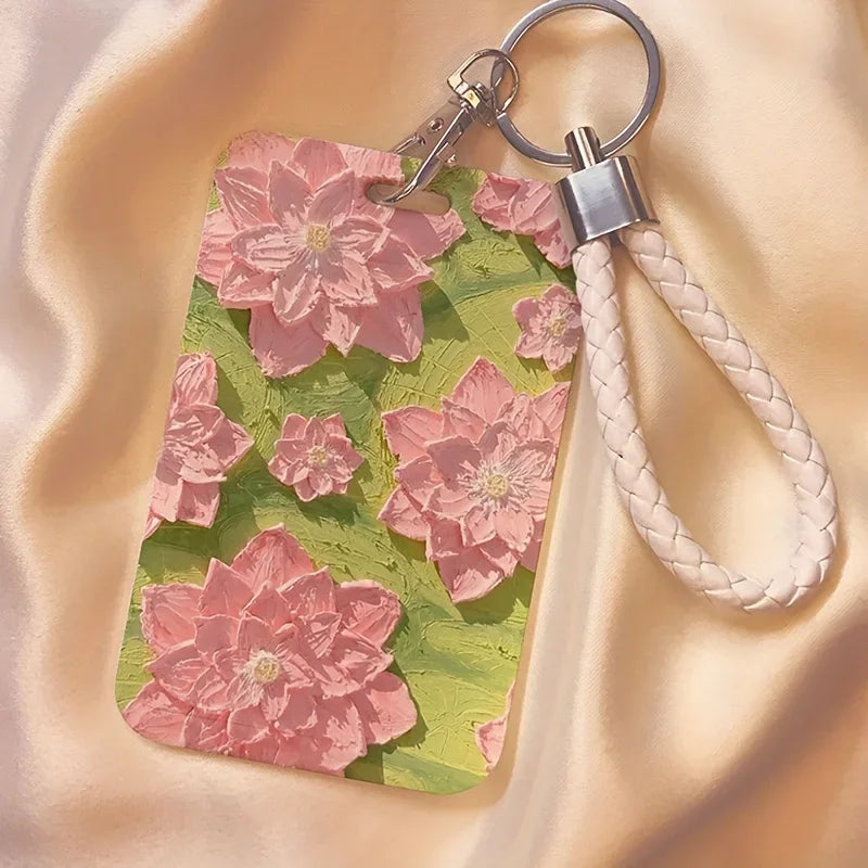 Women's card holder with keychain