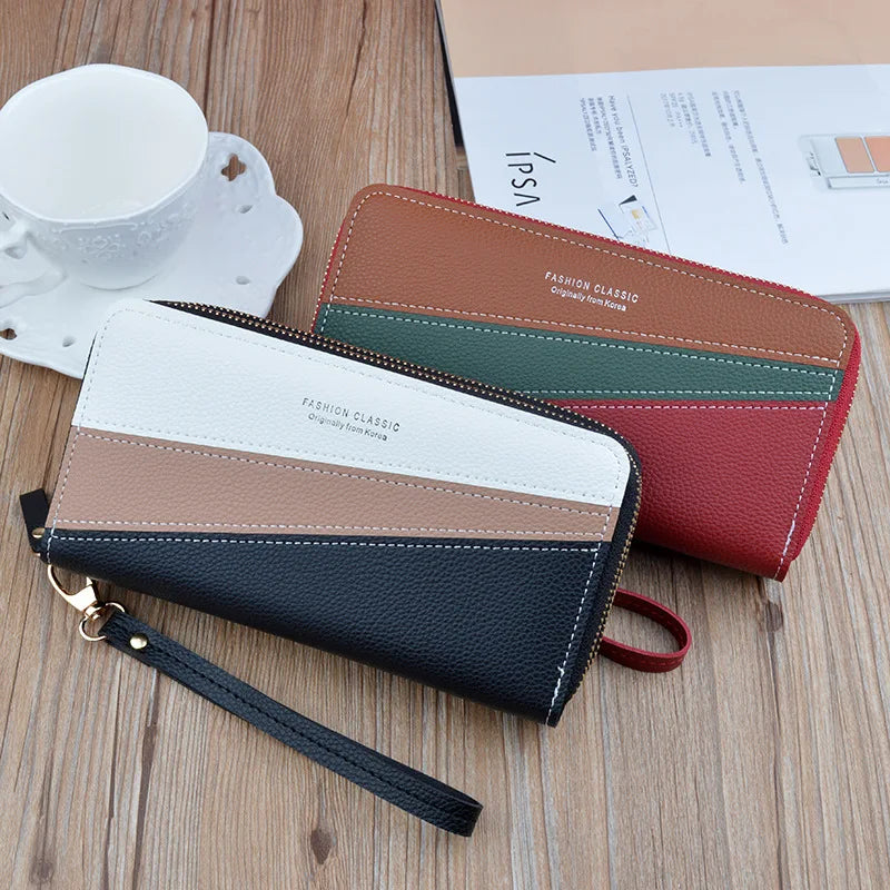 Large women's leather wallets with an elegant design