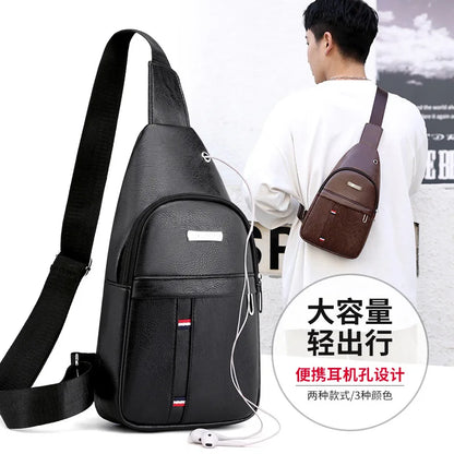 Men's PU shoulder bag, fanny pack, crossbody bag