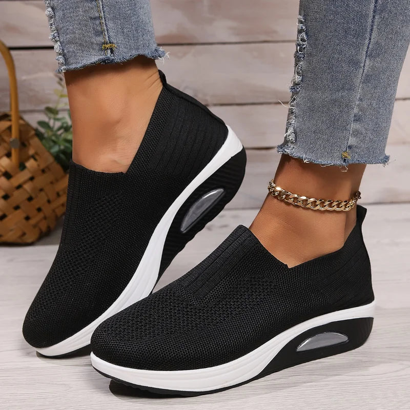 Women's sneakers with cushioning, non-slip, orthopedic, platform, breathable