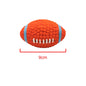 Soft latex ball with a squeaker for small and large dogs. Shaped like a game ball such as rugby, tennis, volleyball, soccer, and basketball. Engages your pet in play and helps clean their teeth