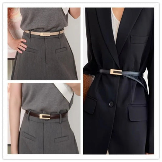 Women's slim waistband with matte vintage snap buttons. Makes your waist look more elegant