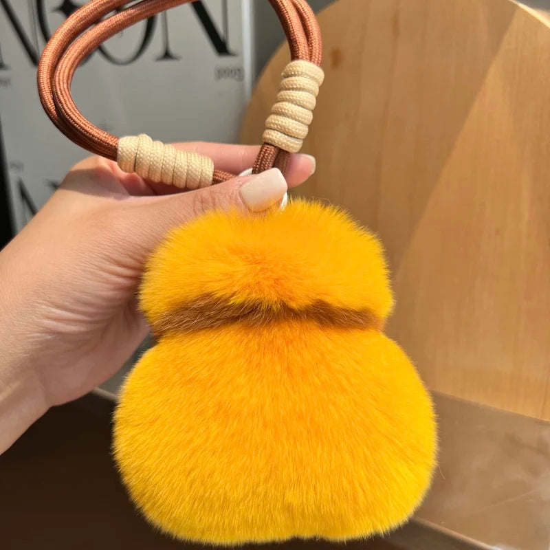Genuine Rabbit Fur Keychain - Beautiful and cute bag charm