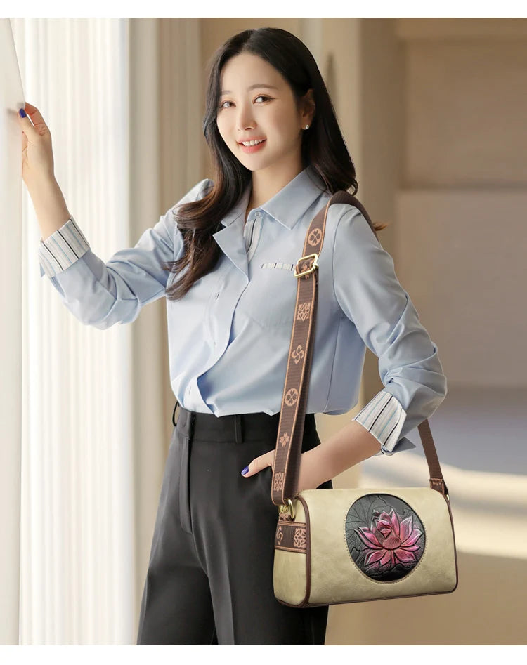 Women's soft leather handbag