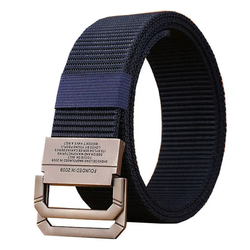 Elegant, casual, tactical men's belt in nylon fabric, military style, to wear with jeans