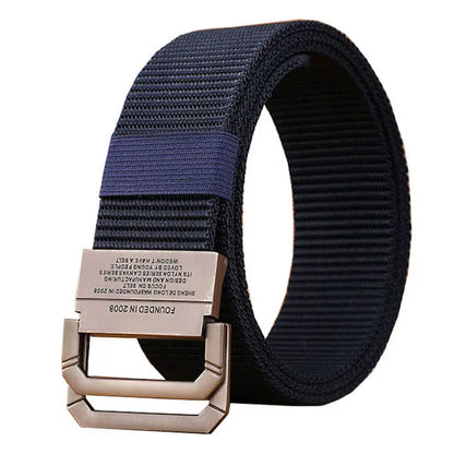Elegant, casual, tactical men's belt in nylon fabric, military style, to wear with jeans