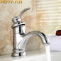 Crane 6-inch antique brass lavatory faucet