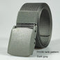 Men's casual belt for outdoor activities, made of canvas and nylon, without metal