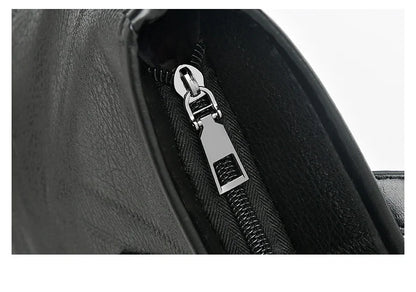 Stylish and elegant women's square tote bag with a horizontal zipper, suitable for carrying by hand or on the shoulder