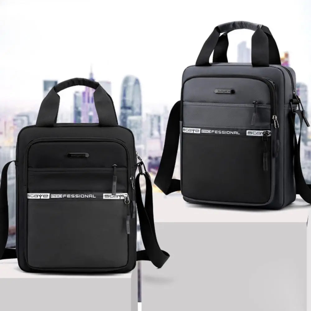 High-capacity, high-quality men's shoulder bag, made of waterproof and multifunctional Oxford fabric