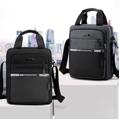 High-capacity, high-quality men's shoulder bag, made of waterproof and multifunctional Oxford fabric