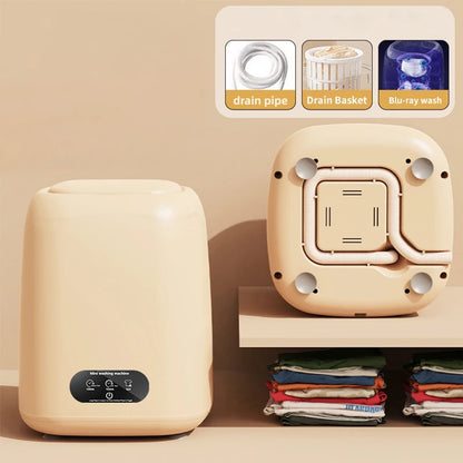 Fully Automatic Portable Mini Washer with Spin-Dry Function (220V) for Underwear and Children's Clothing