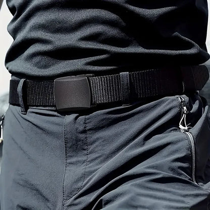 Men's casual canvas belt for outdoor activities, tactical nylon, sports
