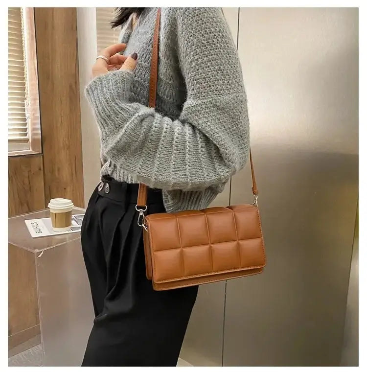 Classic Women's Shoulder Bag with Top Handle – Small, Leather, Crossbody