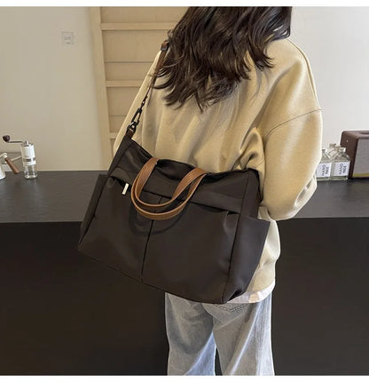 Women's Large-Capacity Nylon Tote Bag (Shoulder or Hand-Carry)