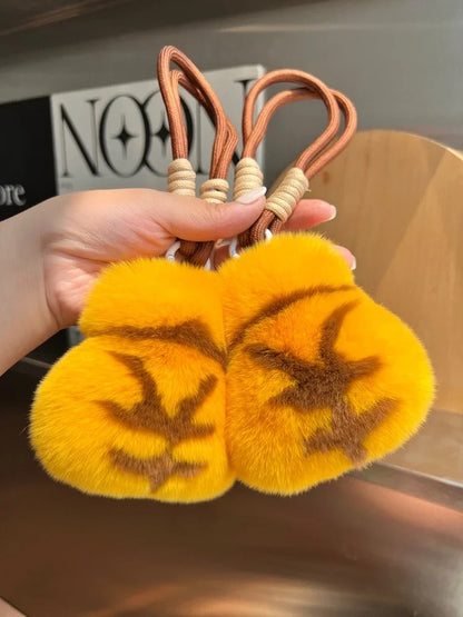 Genuine Rabbit Fur Keychain - Beautiful and cute bag charm