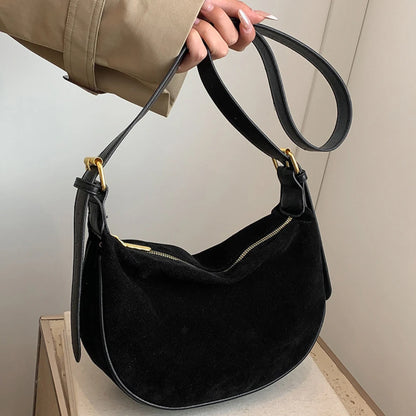 Women's vintage suede crossbody bag, casual and versatile