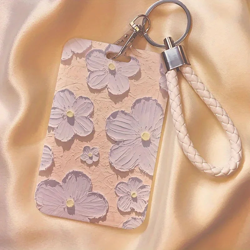 Women's card holder with keychain