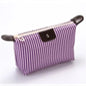 Striped "Dumpling" Style Makeup Bag – Foldable