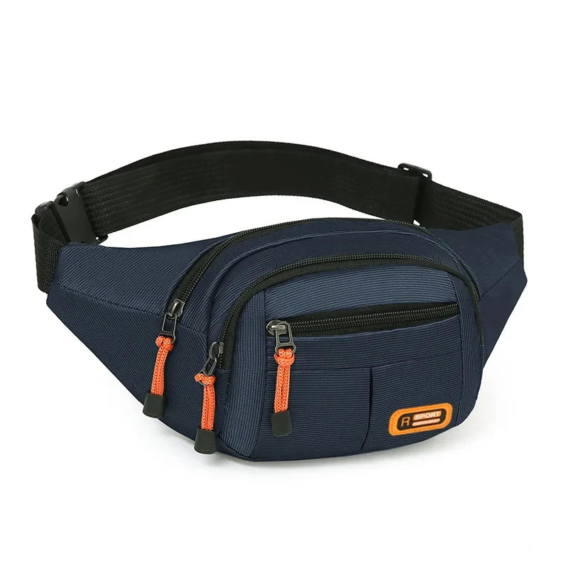 Multifunctional unisex waist bag with large capacity and waterproof properties