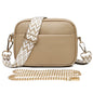 Women's leather tote bag, classic style with crossbody strap and chain detail