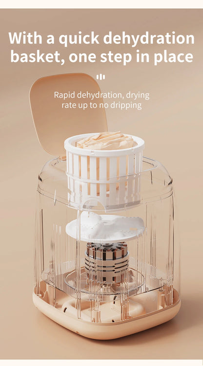 Fully Automatic Portable Mini Washer with Spin-Dry Function (220V) for Underwear and Children's Clothing
