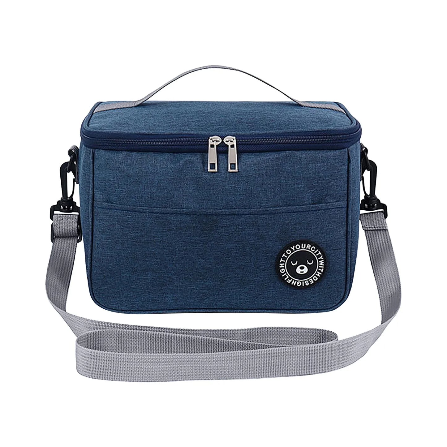 Portable insulated lunch bag, waterproof, for storing food