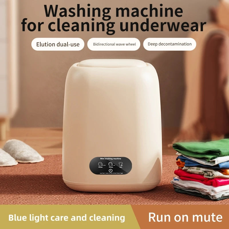 Fully Automatic Portable Mini Washer with Spin-Dry Function (220V) for Underwear and Children's Clothing