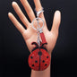 Ladybug keychain with a beautiful and charming crystal pendant