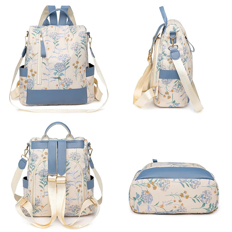 Women's Leather Backpack with Anti-Theft Design – Multifunctional and High-Capacity