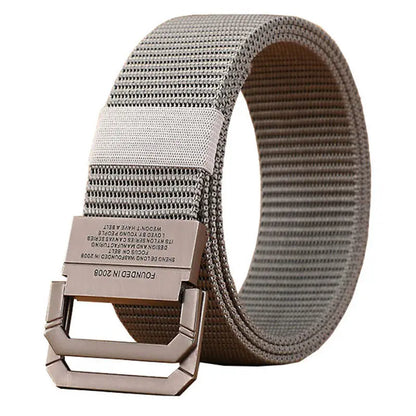 Elegant, casual, tactical men's belt in nylon fabric, military style, to wear with jeans