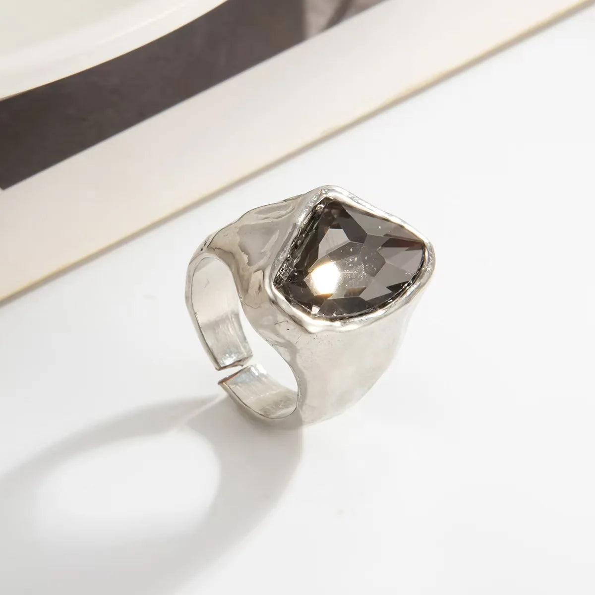 Minimalist Geometric Adjustable Open Ring
