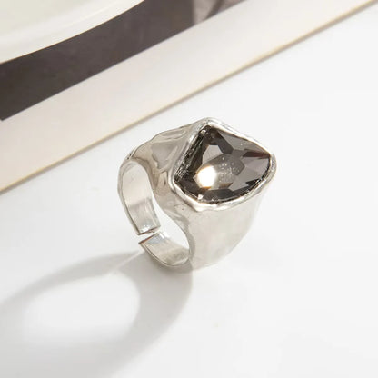 Minimalist Geometric Adjustable Open Ring