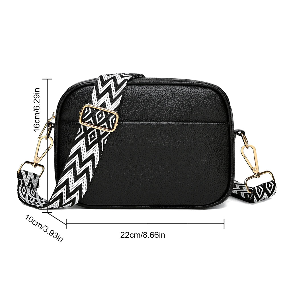 Women's leather tote bag, classic style with crossbody strap and chain detail