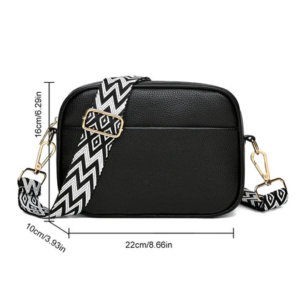 Women's leather tote bag, classic style with crossbody strap and chain detail