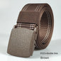 Men's casual belt for outdoor activities, made of canvas and nylon, without metal