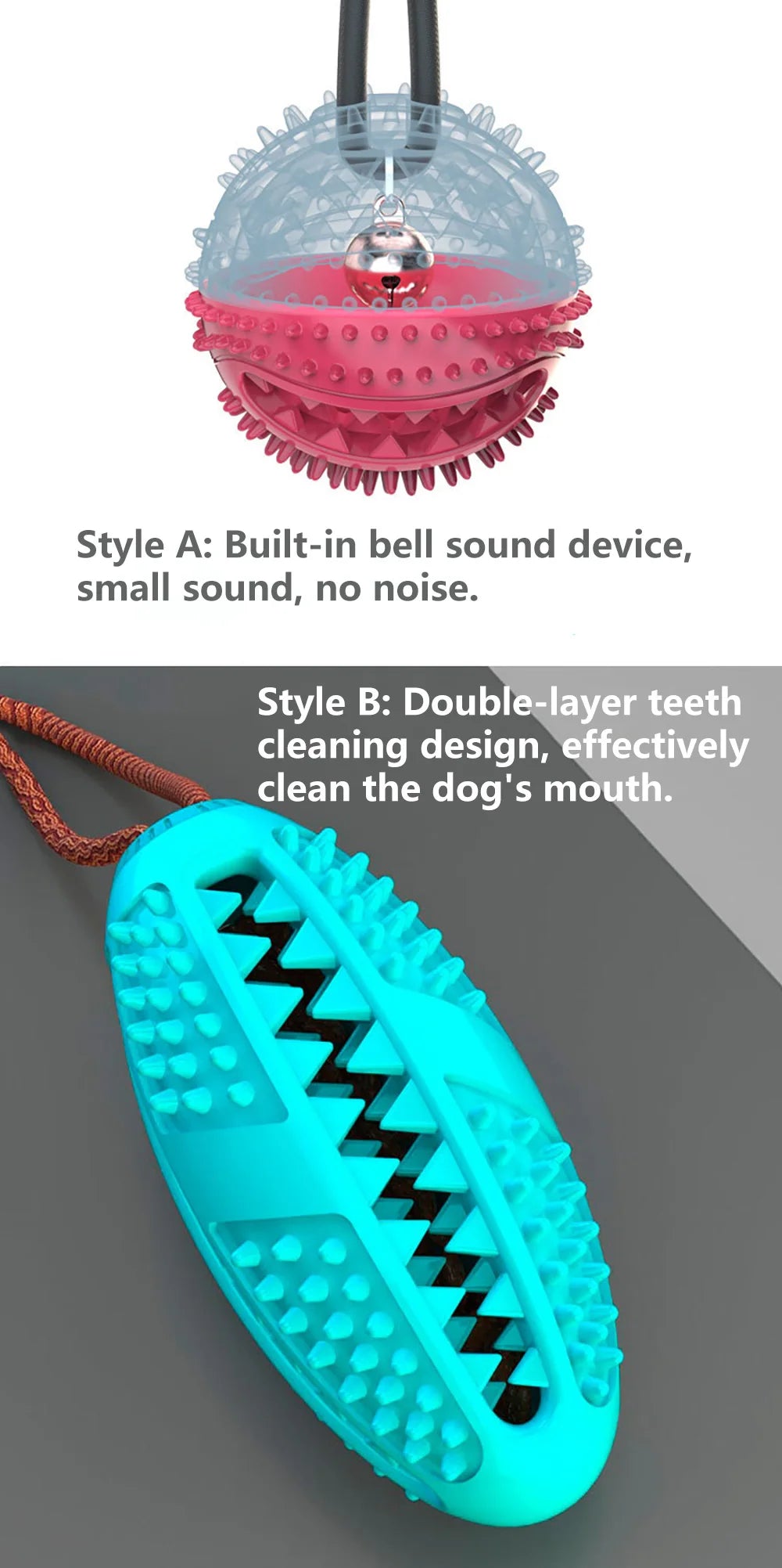 Interactive silicone toy with suction cup for dogs, ideal for chewing and cleaning teeth
