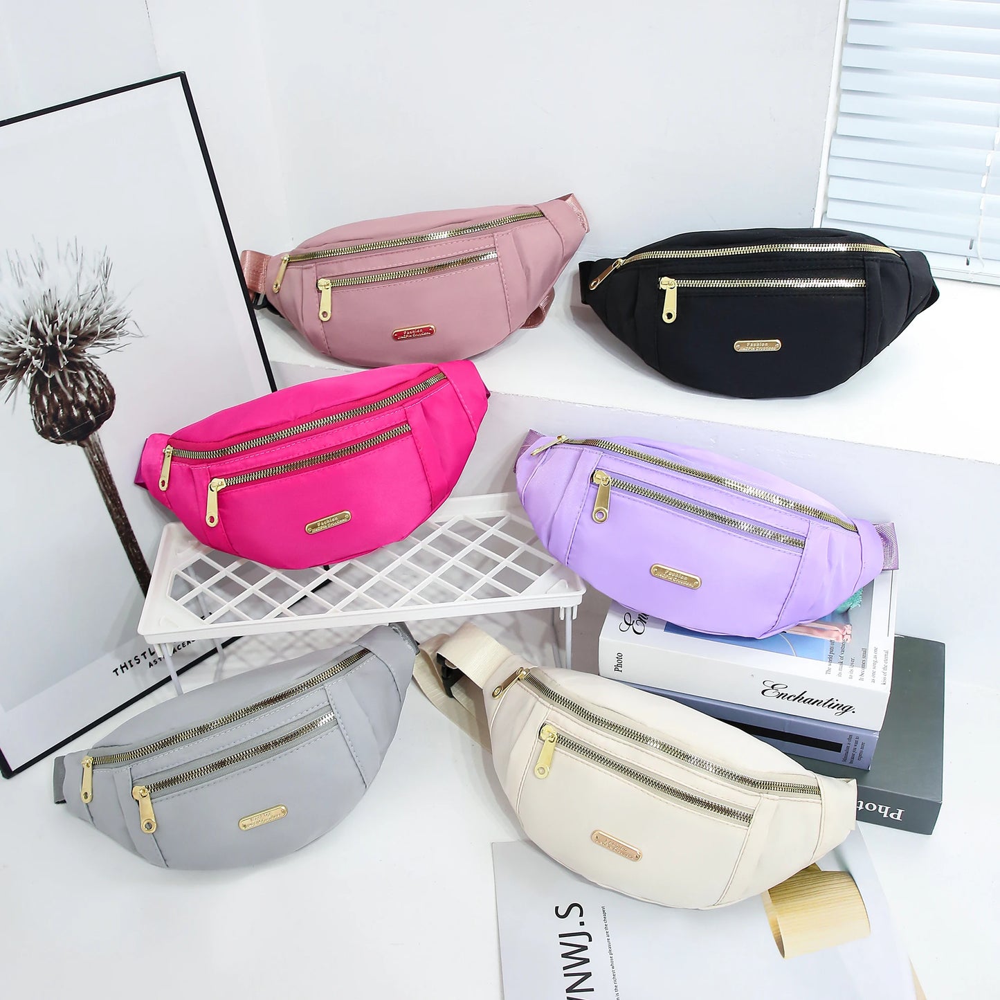 Lightweight crossbody fanny pack for women and men, ideal for running, walking, traveling, and exercising