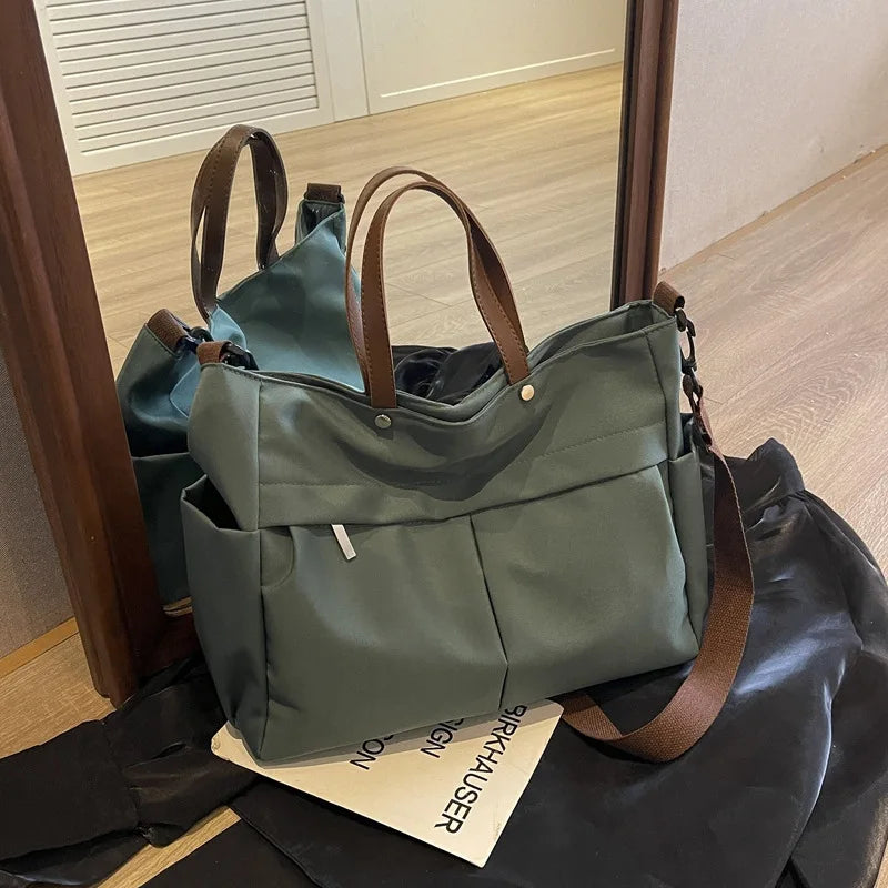 Women's Large-Capacity Nylon Tote Bag (Shoulder or Hand-Carry)